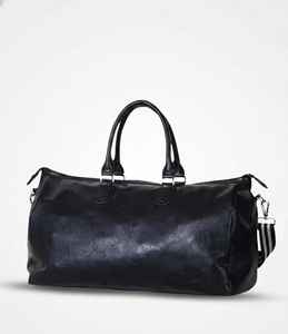 <b>Black</b> Genuine Leather Water Resistant Duffle <b>Bag</b> Men Luxury <b>Weekender</b> Travel Overnight Carry Luggage Gym Sports Tote 15inch USA - Product Image 4