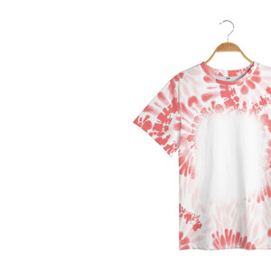 Camisetas Personalizadas de Corte Recto con Estampado Tie Dye, Camisetas de Manga Corta para Mujer, Cuello Redondo, Diseño Sublimado, 100% Algodón, Camisetas Orgánicas Lisas de Verano - Product Image 2