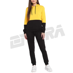 Conjunto de sudadera con capucha y Jogger de moda para mujer con un diseño de bloque de color atrevido, chándal cómodo perfecto para estilo callejero o trajes de viaje - Product Image 4