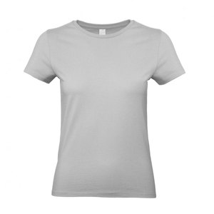 Camisetas grises de verano con cuello redondo para mujer, camisetas de manga corta de algodón 100% con estampado de letras flocadas - Product Image 1