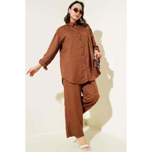 Conjunto 2 Piezas Jacquard Estampado Leopardo Marrón - Product Image 3