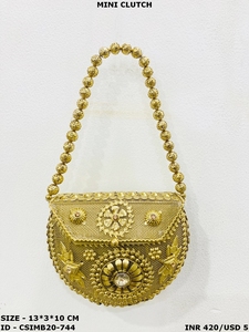 Embrague de noche de cristal y Metal hecho a mano de lujo Declaración exquisita para mujeres Ele en ocasiones de gran fiesta - Product Image 2
