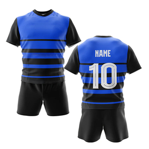 Dernière conception d'uniforme de rugby professionnel unisexe personnalisé avec maillot et short de sublimation OEM pour vêtements de football d'équipe - Product Image 2