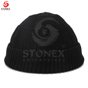 Gorro de punto de doble capa cálido de invierno personalizado para hombre 100% patrón de cuadros de lana diferentes colores y diseños - Product Image 6