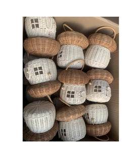 Cloche en rotin tissée à la main, TreeMini fait à la main pour la décoration de Noël, Mini arbre en rotin cadeau de Noël, Cloche en rotin top ventes. - Product Image 6