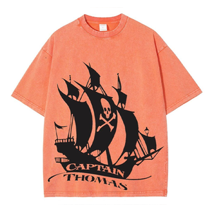 OEM Formal <b>Acid</b> Wash 100% Cotton Jersey Men's T-Shirt High Quality Screen Printing <b>Drop</b> Shoulder Quick Dry Breathable - Product Image 2