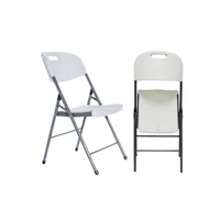 Chaise pliante moderne en acier de haute qualité |   Confortable blanc pour l'école, le jardin, la chambre et la salle à manger |   Léger et durable