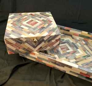 Paquete de regalo con logotipo personalizado profesional de lujo Cajas con incrustaciones de hueso tallado más vendidas - Product Image 4