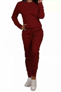 Logo personnalisé de fourniture d'usine costumes de jogging ensembles de yoga femmes hiver football survêtement ensemble de bases, coton mélangé - Product Image 5