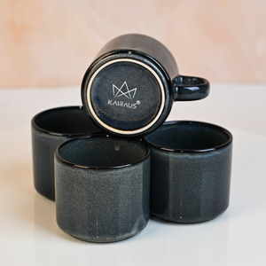 Tazas de Té de Porcelana Fina Azul Oscuro Hechas a Mano, Modernas, 6.7 oz, 200 ml, Premium, Venta al Por Mayor, Alta Calidad - Product Image 4