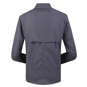 Cotton Blend Cargo <b>Shirt</b> <b>With</b> Adjustable Cuffs And Chest <b>Pockets</b> For All Day Wear - Product Image 2