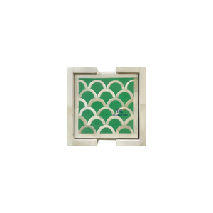 Mother of Pearl MOP <b>Coaster</b> <b>Set</b> of 4 Mother of Pearl <b>Coasters</b> Luxurious Mosaic Table <b>Coaster</b> Tableware - Product Image 2