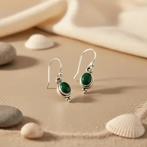 Boucles d'oreilles en argent 925 pour femmes avec pierre précieuse ovale plaquée or, diamant en forme de cœur princesse, rubis, zircon, bijoux - Product Image 2