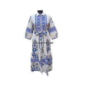 เสื้อผ้าฝ้ายสั่งทำพิเศษ สไตล์มินิ Y2K เป็นมิตรกับสิ่งแวดล้อม ซักได้ ระบายอากาศดี เหมาะสำหรับงานปาร์ตี้ฤดูร้อน ลายดอกไม้ คอวี แขนยาว ตกแต่งกระดุม สไตล์ลำลอง - Product Image 1