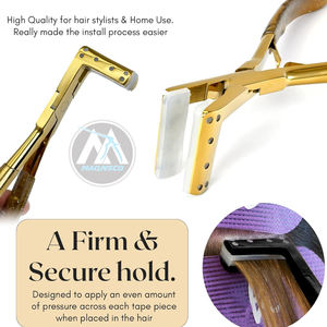 Alicates profesionales de alta calidad para extensiones de cabello de acero inoxidable, herramientas multifunción para extensiones de cabello con agarre de plástico - Product Image 6