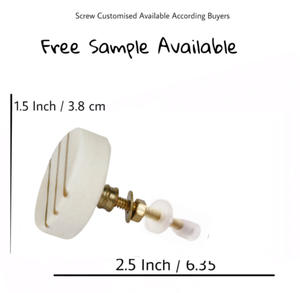 Boutons de porte ronds en pierre de marbre blanc fabriqués à la main 3 lignes poignées et poignée de placard en laiton pour tiroirs et armoires de cuisine et de chambre à coucher - Product Image 3