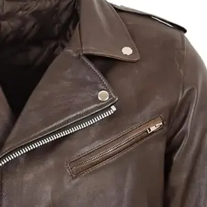 ขายร้อนฤดูหนาวผู้ชายสบายๆ Street และซิปหนังแจ็คเก็ตวัสดุคุณภาพสูงขายส่งราคาหนังผู้ชายแจ็คเก็ต - Product Image 4