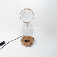 Lampe de table LED électrique sur pied en bois, design moderne pour chambre et salon, décoration intérieure