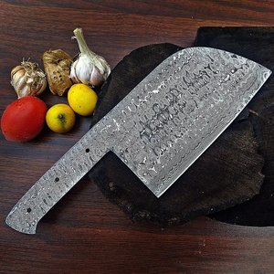 Ahmad Fabric Couteau à lame vierge en acier damassé fait à la main avec support de personnalisation OEM/ODM pour usage industriel et cuir - Product Image 5