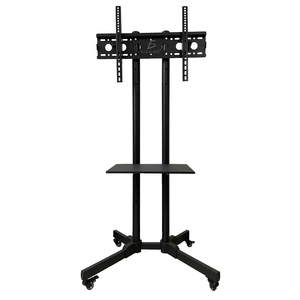 Supporto TV Mobile con Ruote in Acciaio Girevoli a 360 Gradi, Stand da Pavimento per TV LED Curve e Piatte - Product Image 2