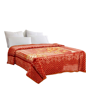 ผ้าห่มขนแกะโพลีเอสเตอร์ราสเชล100% สีทึบพิมพ์ลายสำหรับฤดูหนาวและฤดูใบไม้ร่วงจากโรงงาน2024 - Product Image 1