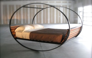 Lit en fer forgé/cadre de lit simple en métal bon marché d'usine/lit en fer forgé lits simples pour les travailleurs de chantier lit en fer - Product Image 5