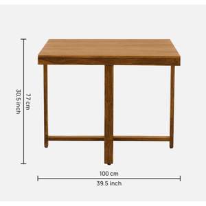 Ensemble de salle à manger contemporain Innsbruck 4 places en bois de sheesham avec finition rustique en teck résistant aux rayures - Product Image 6