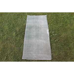 พรมตุรกี, พรมวินเทจขนาด 0.2x3.9 ฟุต, พรมขนสัตว์โมร็อกโกสีเทา - Product Image 1