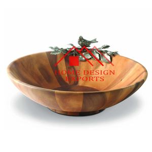 Cuenco de madera para servir en forma de corazón del superventas para exhibición decorativa de bodas en hoteles y restaurantes Material metálico - Product Image 6