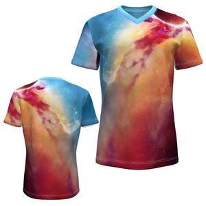 Camiseta estampada de alta calidad para hombre 100% algodón Camisetas de sublimación de servicio OEM más populares en stock Patrón sólido al por mayor - Product Image 1