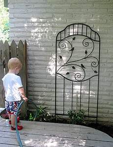 Enrejado de jardín de metal, soporte decorativo de pared para plantas trepadoras, para balcones, patios, espacios compactos, uso doméstico en exteriores - Product Image 3