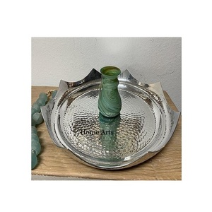 Lot de 3 plateaux de service en acier inoxydable de différentes tailles, chocolats martelés, dattes, pour usage domestique - Product Image 3