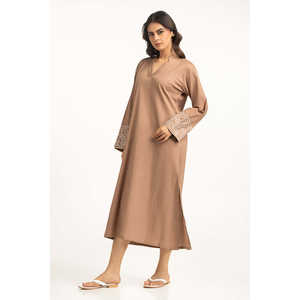 Vestido Casual de Moda WM-DRS-SS25-219, Corte Regular, Técnica de Crochet, Transpirable, con Volantes, Largo hasta el Suelo, para Fiestas Diurnas - Product Image 2