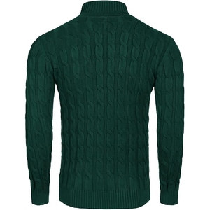 Pull en polyester de haute qualité pour hommes, respirant, logo personnalisé, couleur unie, pull en polyester pour l'hiver, vente en gros - Product Image 2