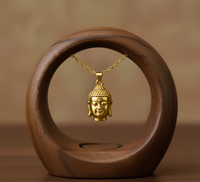 Pendentif Bouddha en argent sterling 925 avec labradorite, plaqué or rhodié, chaîne minimaliste tendance, idéal pour le quotidien, cadeau