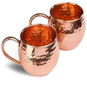 Taza de Cobre Hecha a Mano con Diseño Único de Martillado, Ecológica y de Gran Capacidad para Compradores Ecológicos a Precio de India - Product Image 6