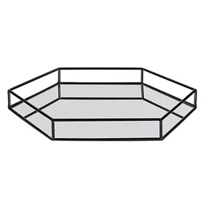 Plateau fantaisie présentoir miroir en métal décoratif personnalisé plateau de service meilleur vendeur prix pas cher - Product Image 5