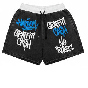 Ensemble décontracté léger et personnalisé pour homme : T-shirt à col rond et short à taille élastique, coupe régulière, tenue de détente d'été, gris foncé - Product Image 4