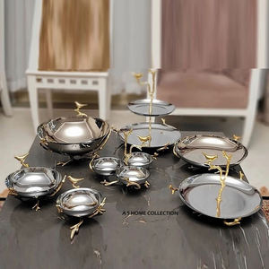 Golden Flying Bird Shape Design Wedding Party & Event Serving Accesorio Decoración Soporte de pastel de acero inoxidable Producto de venta - Product Image 1