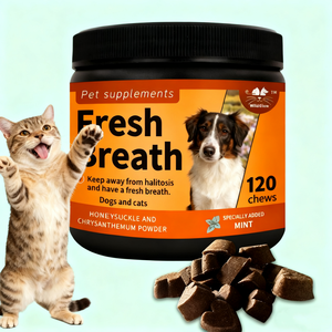 Natuurlijk 120 Zacht Kauwt Probiotische Supplementen Voor Honden En Katten-Tandheelkundige Verzorging Behandelt Het Verminderen Van Tandplak & Tandsteen - Product Image 1