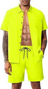 Ensembles de survêtements pour hommes Shorts Polo à boutons quart de tour Shorts de dessous Tenues de sport Ensembles décontractés pour la marche Confortables - Product Image 2