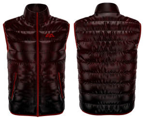 Veste universitaire lavable de haute qualité pour hommes, gilet bouffant sans manches pour l'hiver, col montant, motif fabriqué 100% polyester et coton - Product Image 1