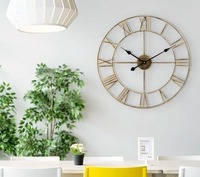Horloge murale numérique en fer au design rustique, personnalisable, style antique, étanche, idéale pour salle à manger et couloir