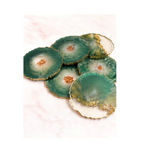 Dessous de verre en résine époxy pour verre et fleur Design Pièce Dessous de verre en résine avec la meilleure couleur Top exigeant - Product Image 5