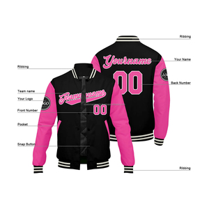 Custom Breathable <b>Summer</b> Varsity <b>Jacket</b> for Youth with Front Embroidery Logo Windproof Wool Body Letterman <b>Jacket</b> - Product Image 4