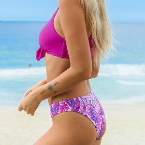 เซ็ตบิกินี่เปิดหลังเซ็กซี่เลือกได้สำหรับชุดว่ายน้ำชุดว่ายน้ำสองชิ้นใส่ริมหน้าอกสีพื้นสำหรับฤดูร้อน - Product Image 4