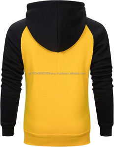 Sweatshirts à capuche pour hommes, de haute qualité, en polyester et coton, technique de gonflage, manches longues régulières, printemps, imprimé uni - Product Image 2