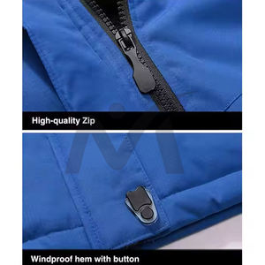 Veste en polaire imperméable d'hiver pour hommes Veste softshell à capuche en polyester pour le sport Veste softshell pour hommes Manteau à fermeture éclair - Product Image 5