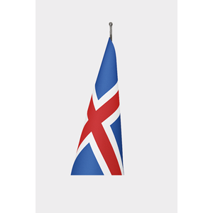 Drapeau d'Islande officiel d'intérieur 3x5 pieds en nylon numérique avec mât en aluminium, variété de matériaux : soie, vinyle, polyester, plastique, automobile, assurance, éducation - Product Image 3