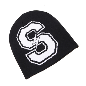 Venta al por mayor Unisex Beanie Sombreros de punto All Over Print Winter Hat Streetwear Skull Caps Skully Hat Custom Logo Jacquard Beanies - Product Image 1